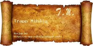 Trapp Mihály névjegykártya