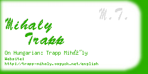 mihaly trapp business card